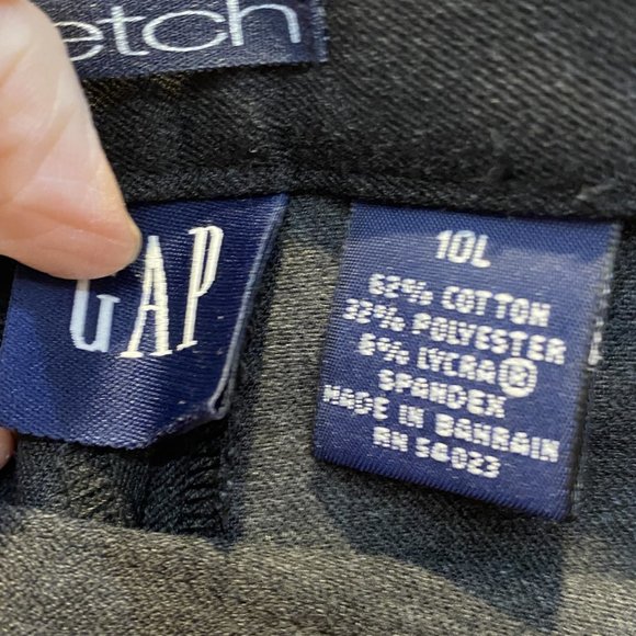 VINTAGE GAP -- Dress Pants, Gray, Straight Leg, Side Button and Zip, Tall - Picture 5 of 7